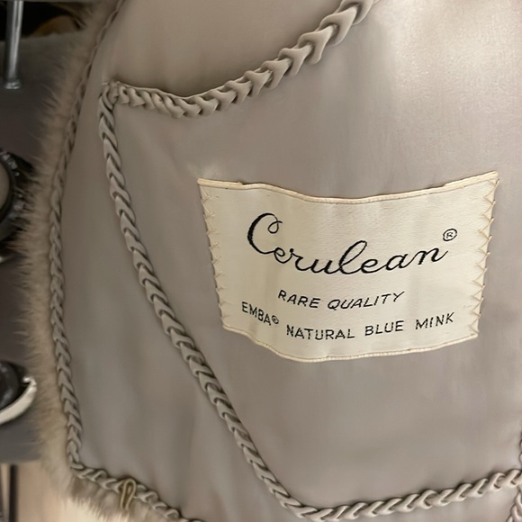 Vintage genuine blue Siberian mink fur wedding stole - Picture 2 of 13